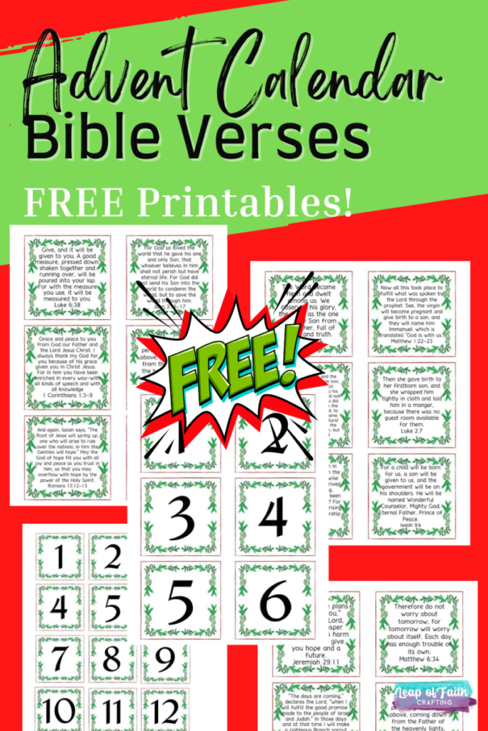 Advent Calendar Bible Verses FREE Printables Leap Of Faith Crafting