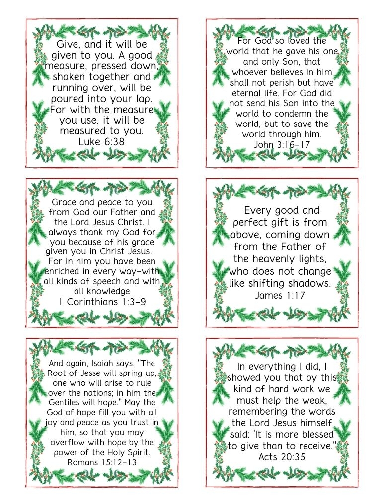 Advent Calendar Bible Verses FREE Printables Leap Of Faith Crafting