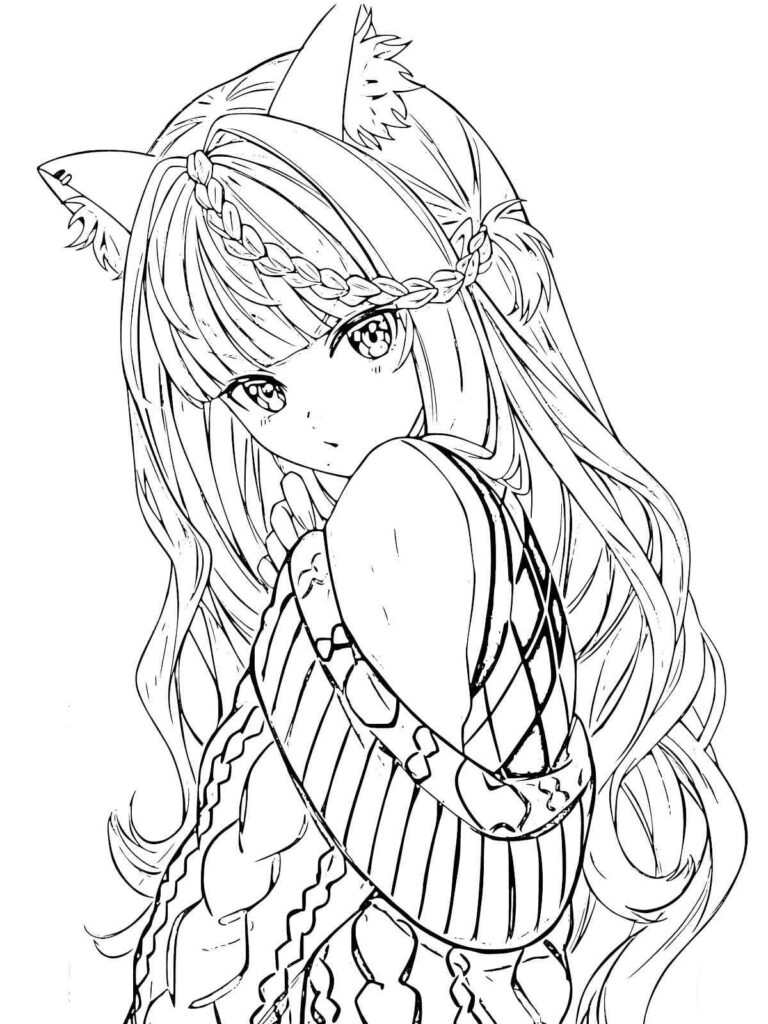 Anime Girl Coloring Pages