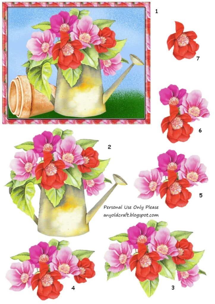 Any Old Craft 3D Decoupage And Matching Papers Freebie
