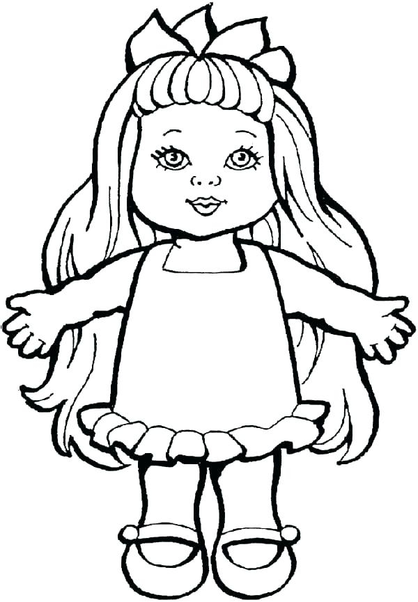 Baby Doll Coloring Page At GetColorings Free Printable Colorings 