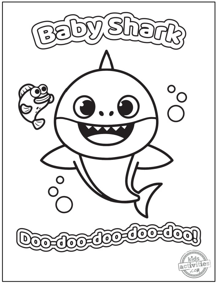 Baby Shark Doo Doo Coloring Pages