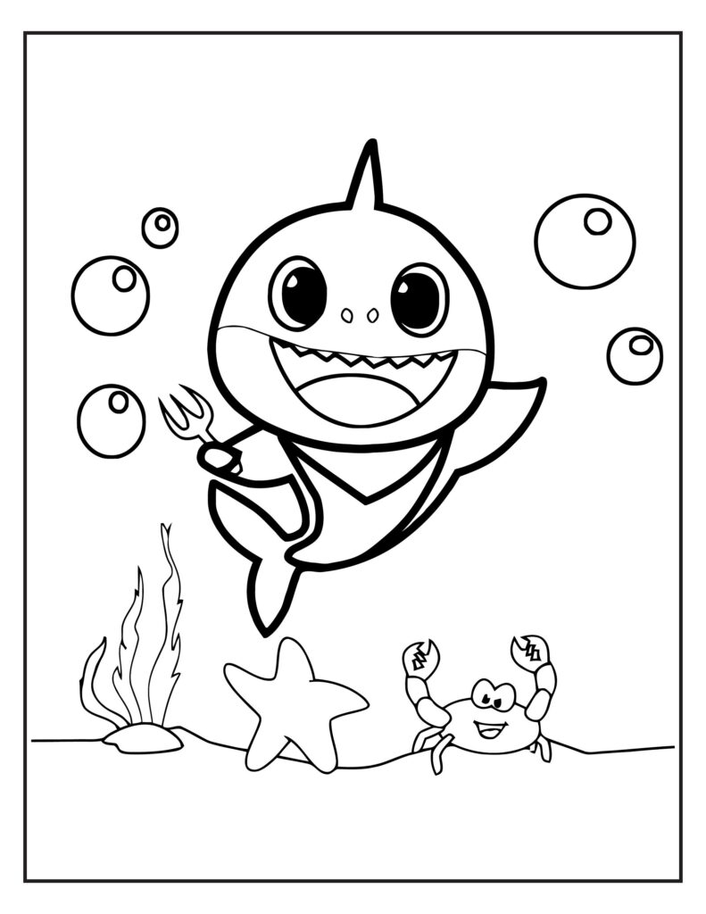 Baby Shark Printable Coloring Pages Printable Templates