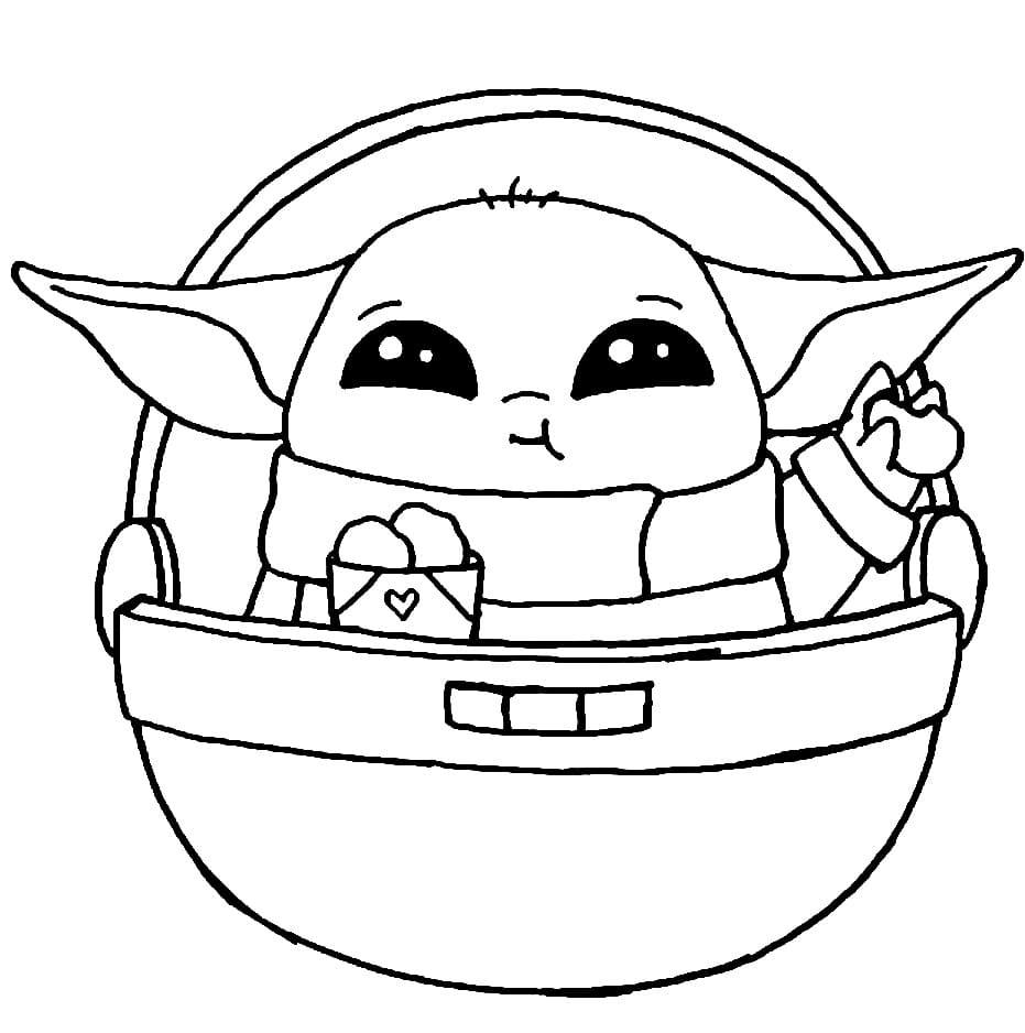 Baby Yoda Coloring Pages Free Printable WONDER DAY Coloring Pages