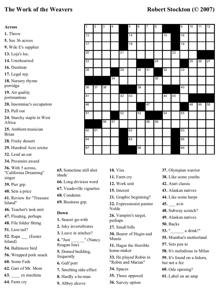 Bestcrosswords Printable