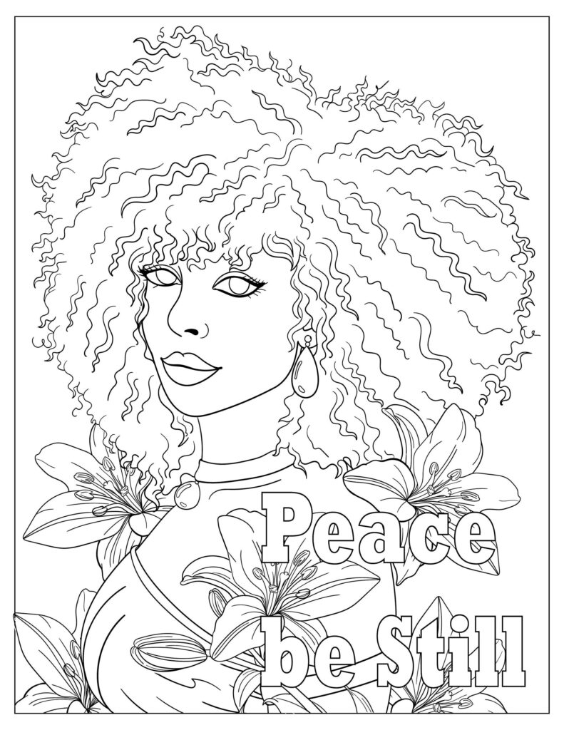 Black Girl Coloring Pages 7 Coloring Pages Printable Etsy