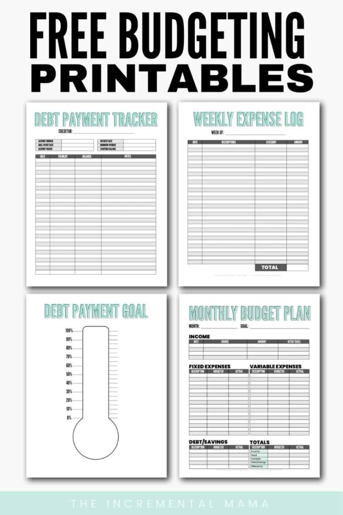 Blank Budget Worksheet Printable