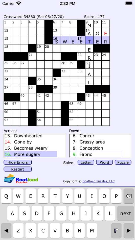 Boatload Crossword Puzzles Printable