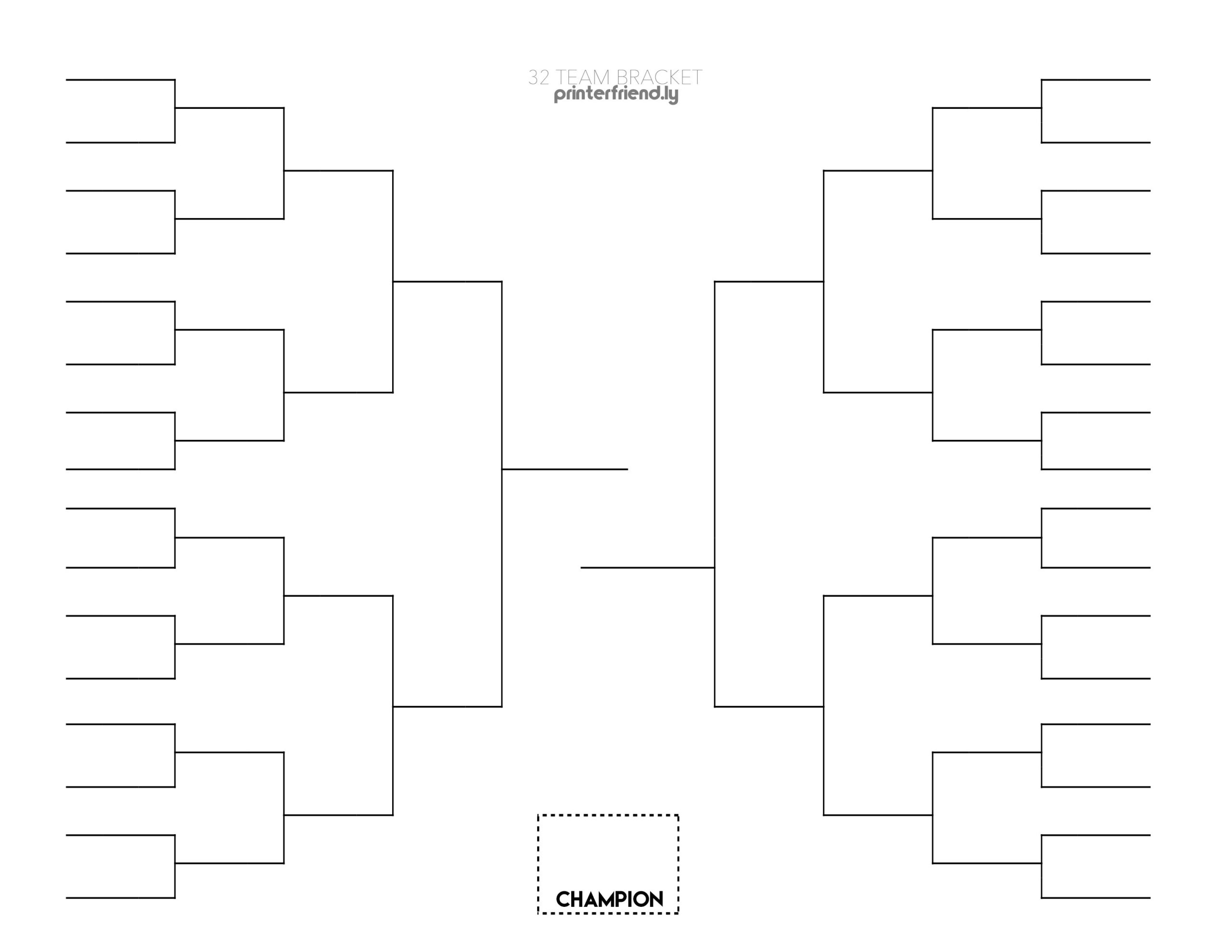 Bracket Printable Blank