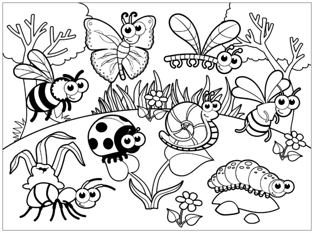 Bugs And Insects Coloring Pages Learny Kids