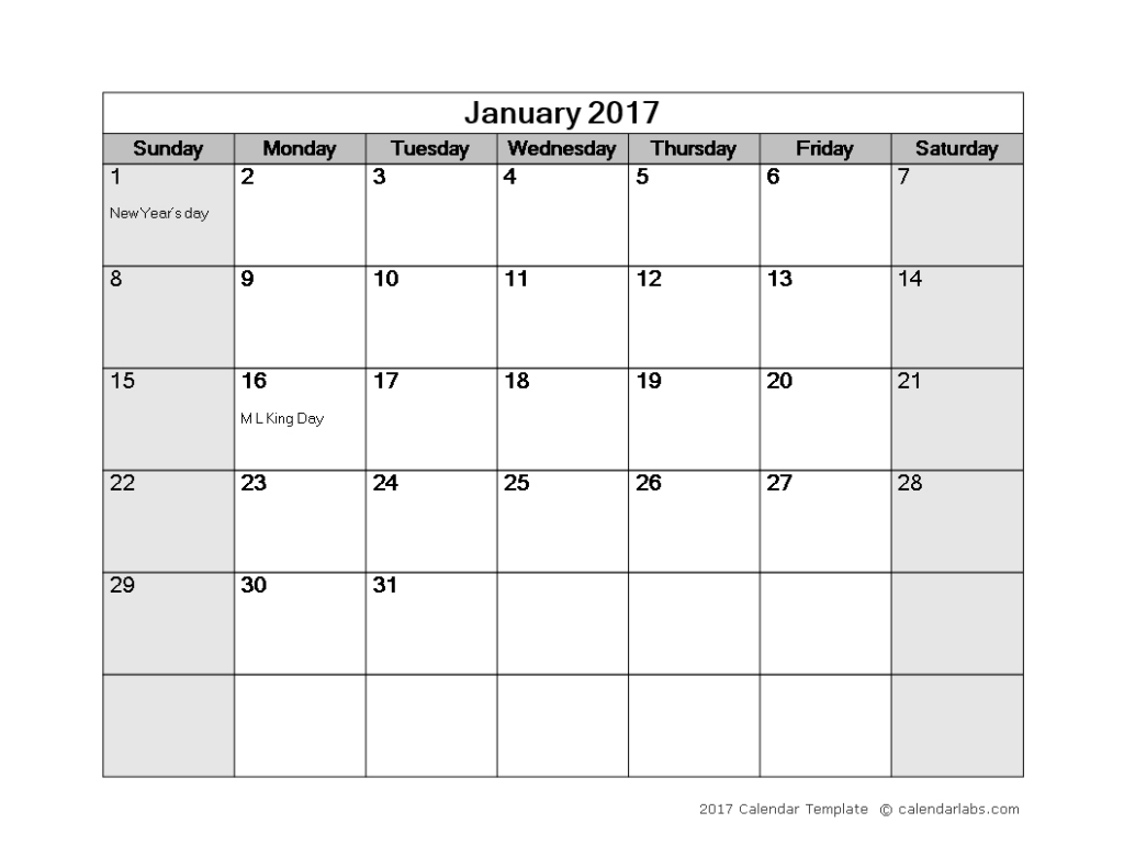 Calendar Template At Calendarlabs Printable Blank Calendar Template