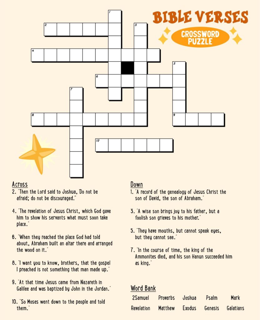 Christian Crossword Puzzles 10 Free PDF Printables Printablee