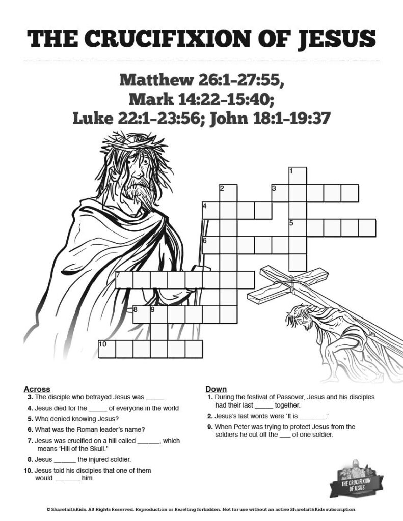 Christian Crossword Puzzles Printable