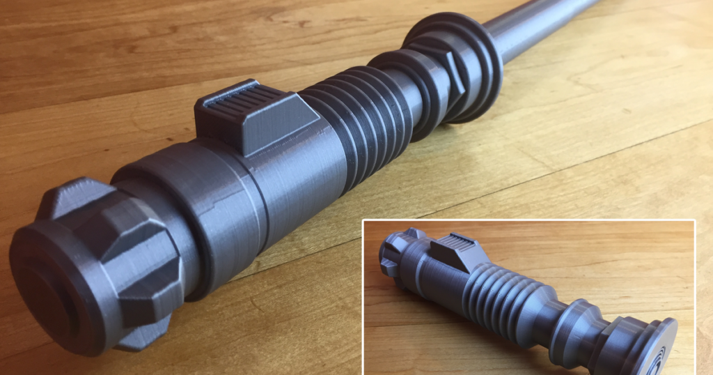 Collapsing Lightsaber Print In Place By 3D Printing World Download 