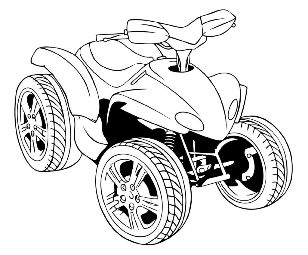 Collection Of Four Wheeler Coloring Pages Free Printable