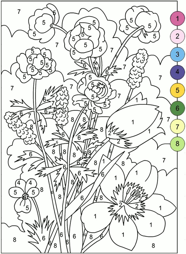 Color By Numbers Printables For Adults