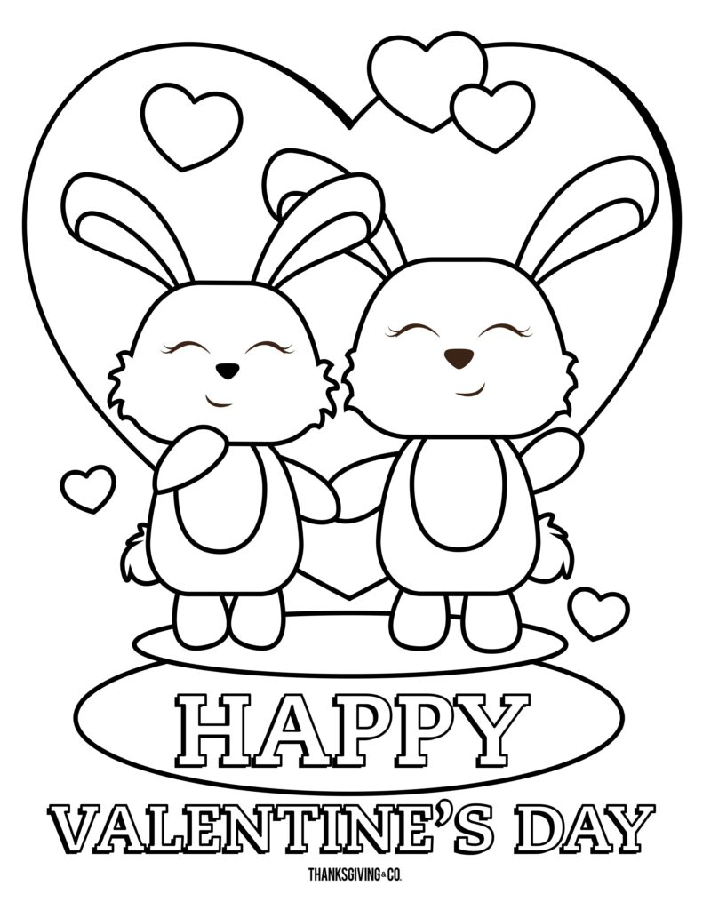 Coloring Page Printable Valentines Day Cards To Color