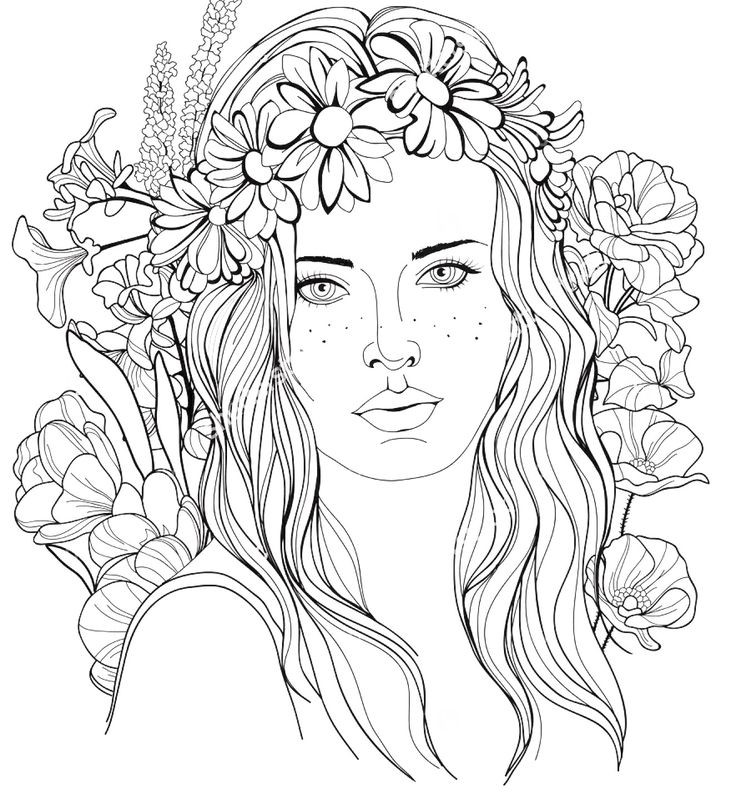 Coloring Pages Of Girls Faces At GetColorings Free Printable 