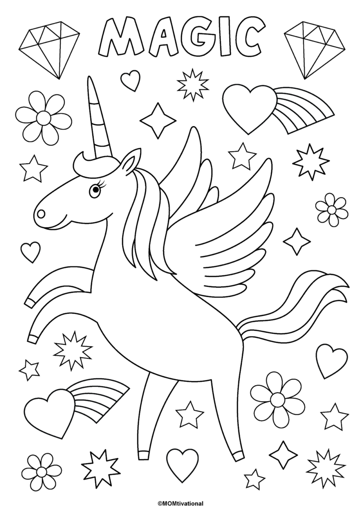 Coloring Pages Printable Unicorn