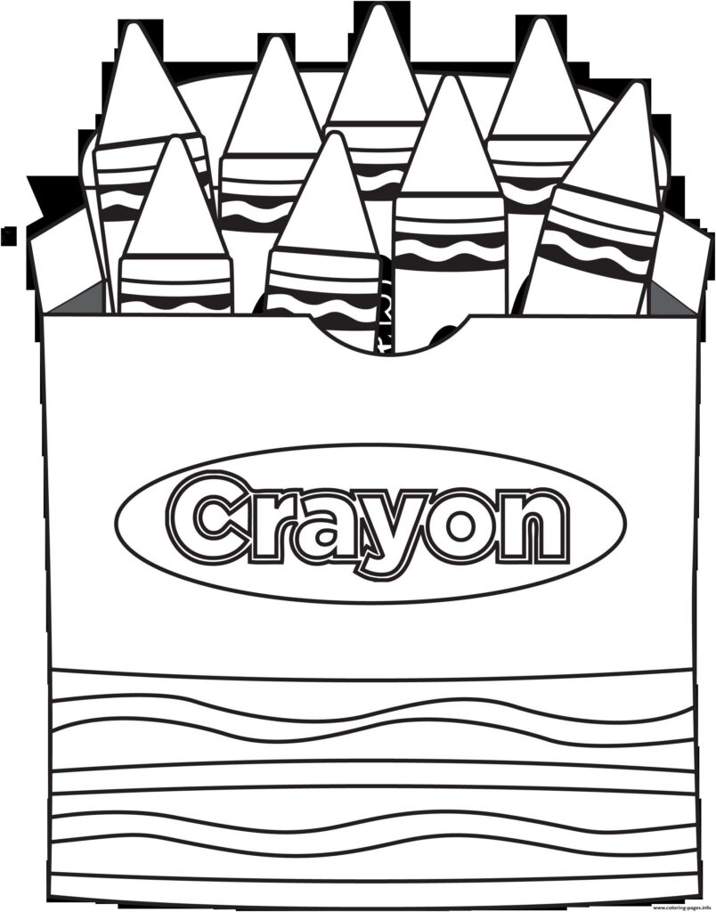 Crayola Brand Crayons Coloring Page Printable