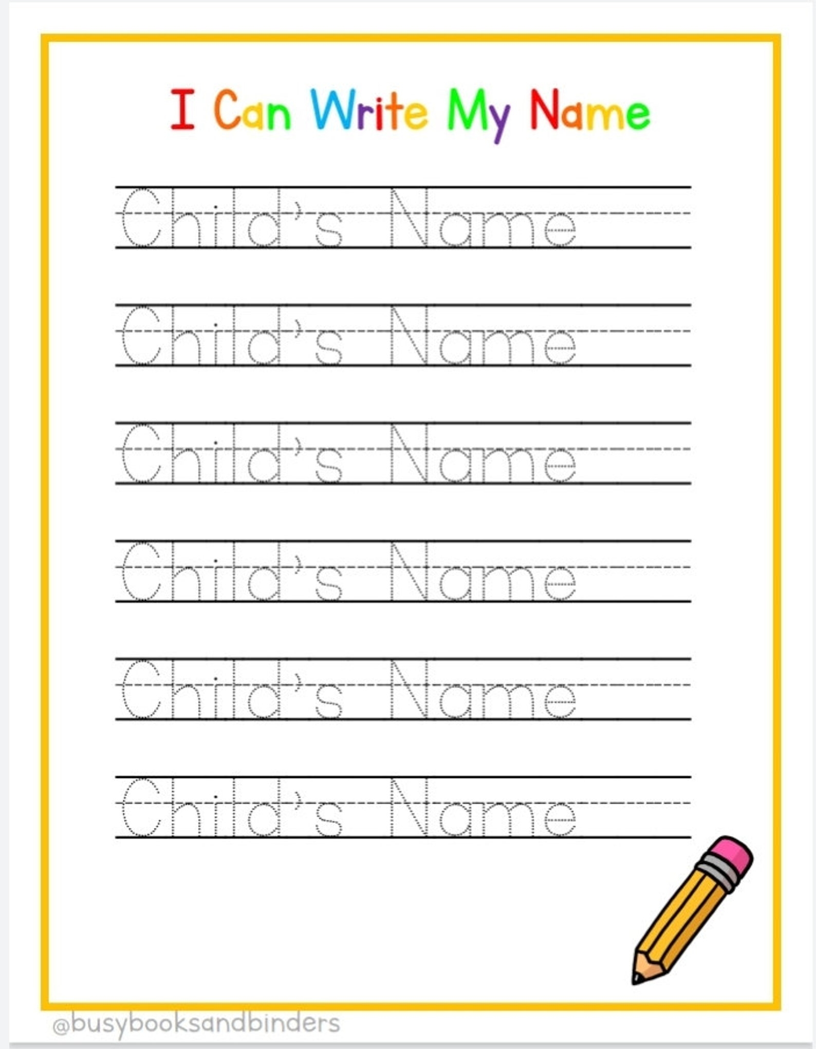 Create Printables Name Tracing With Lines