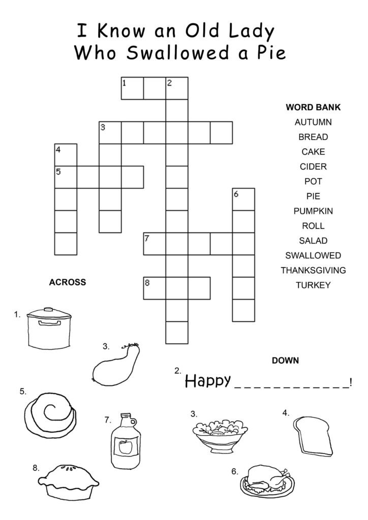 Crossword Puzzles Printable For Kids