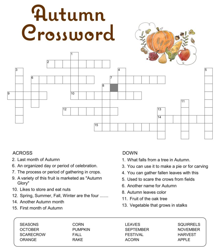 Crossword Puzzles With Answers Printable Printable JD