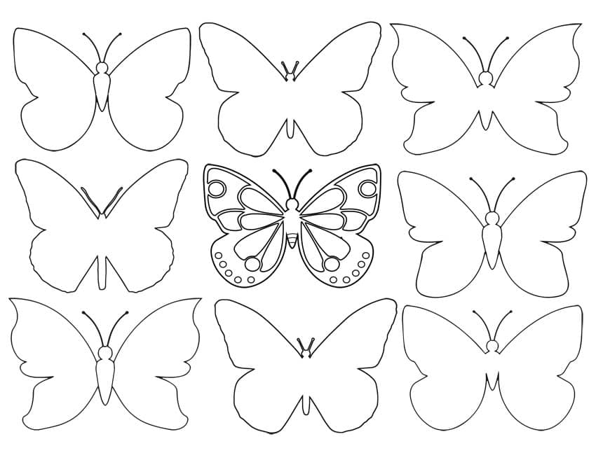 Cut Out Printable 3D Butterfly Template Butterfly Printable Templates 