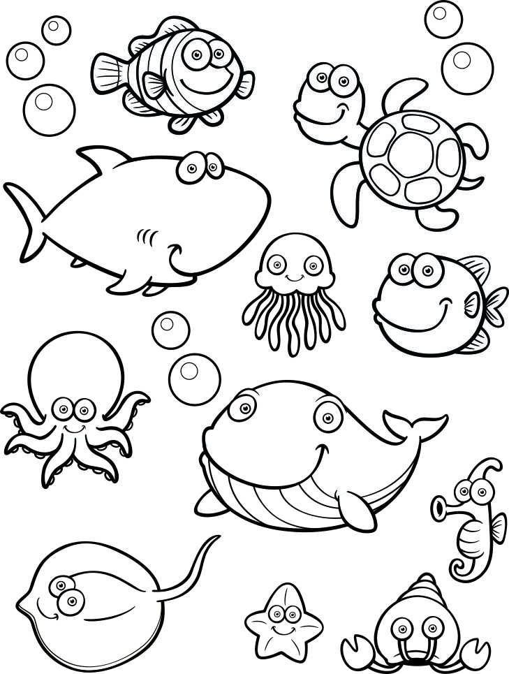 Cut Out Printable Sea Creatures