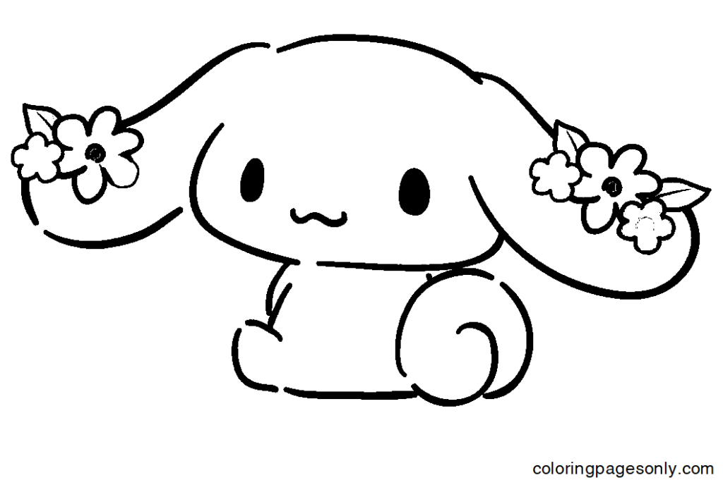 Cute Cinnamoroll For Kids Coloring Page Free Printable Coloring Pages