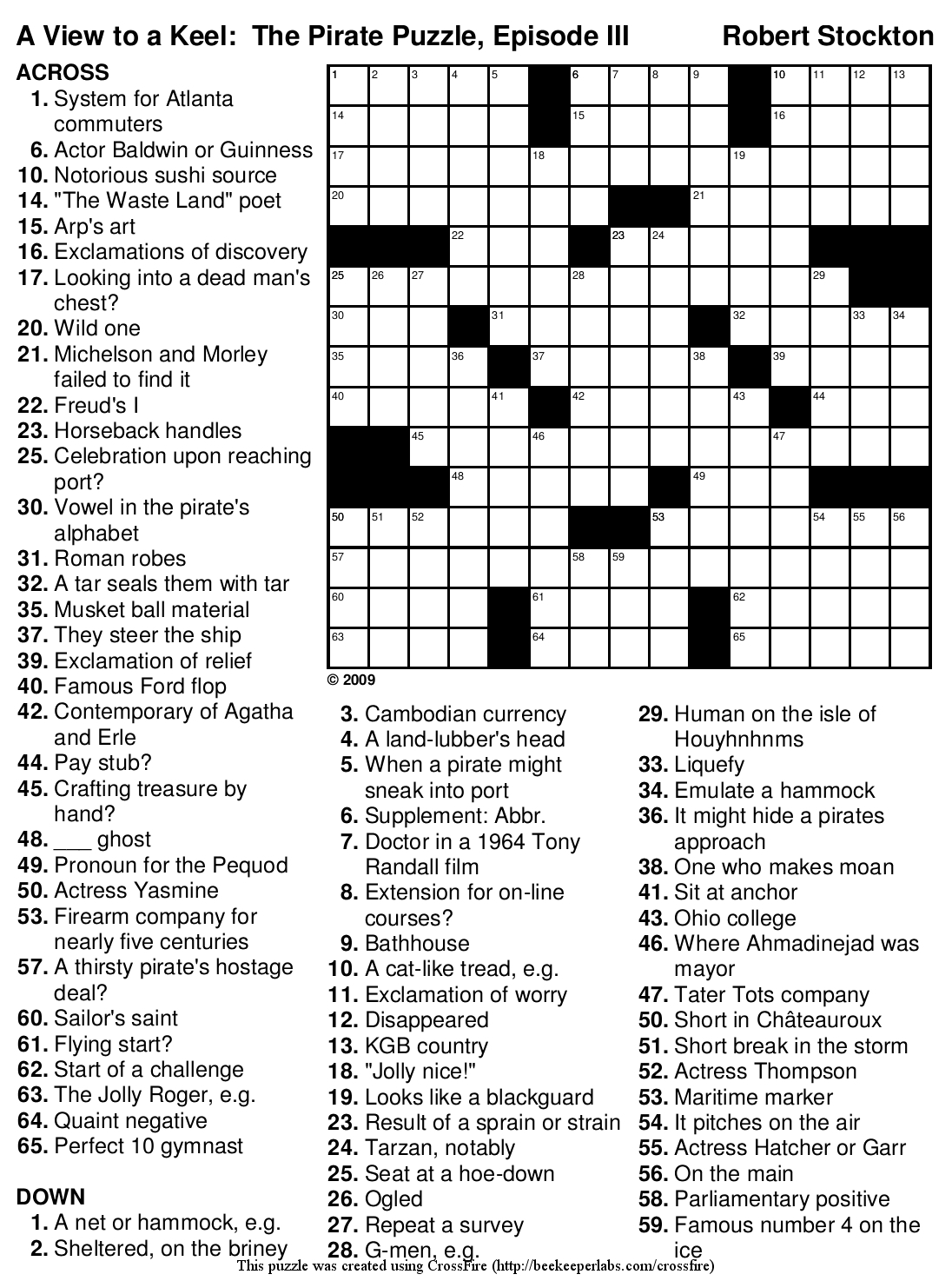 Daily Printable Crossword Puzzles Free