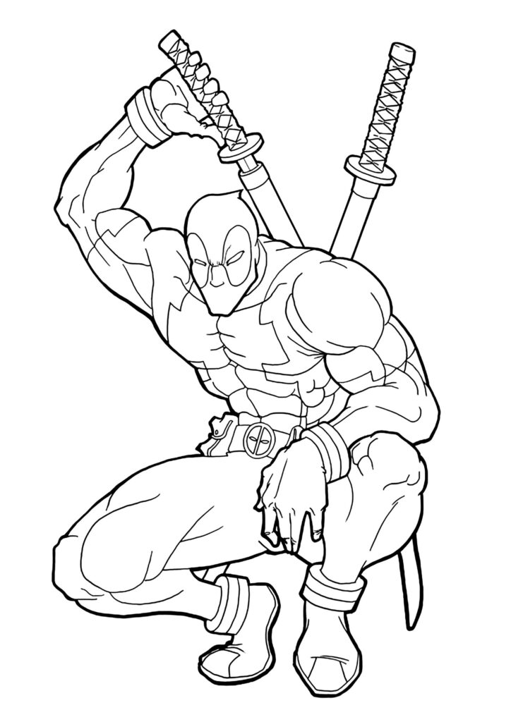 Deadpool Deadpool Coloring Pages For Kids