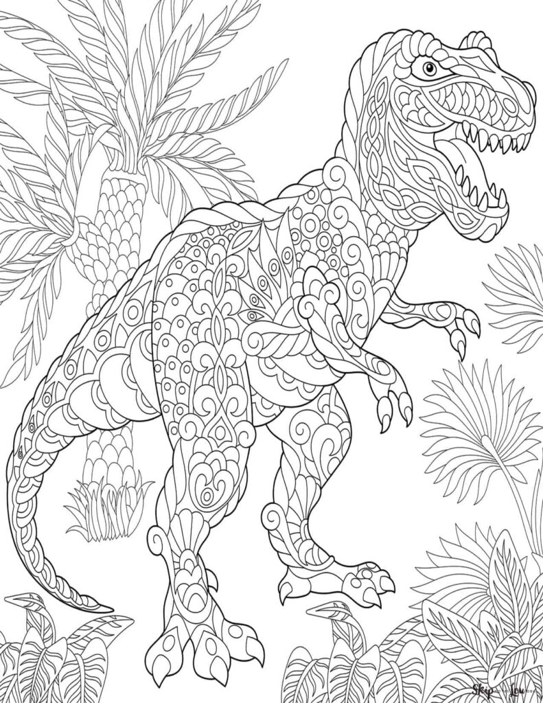 Dinosaur Coloring Pages Free Printables Skip To My Lou