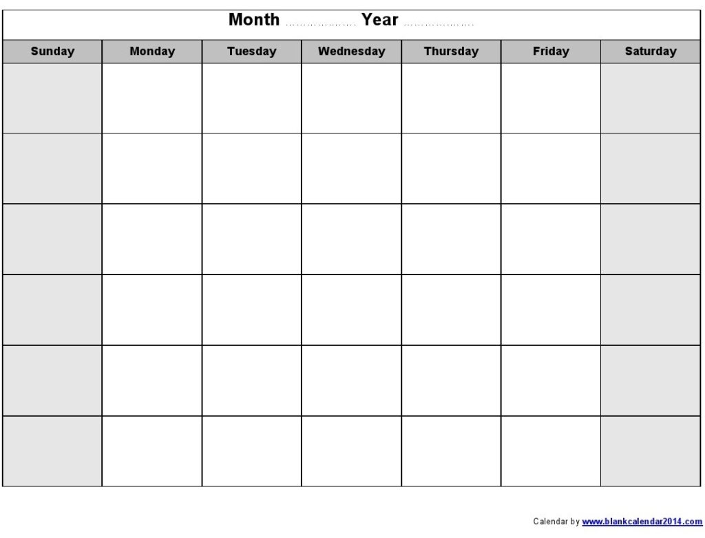 Downloadable Editable Calendars