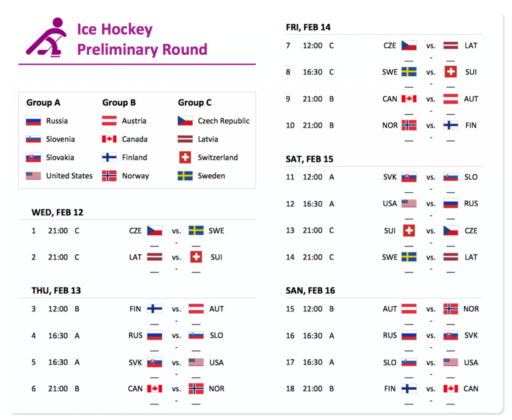 Downloadable Printable Olympics Schedule Free Printable Templates