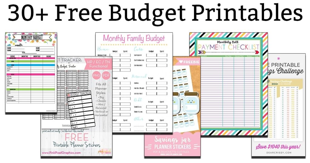 Downloadable The Budget Mom Free Printables