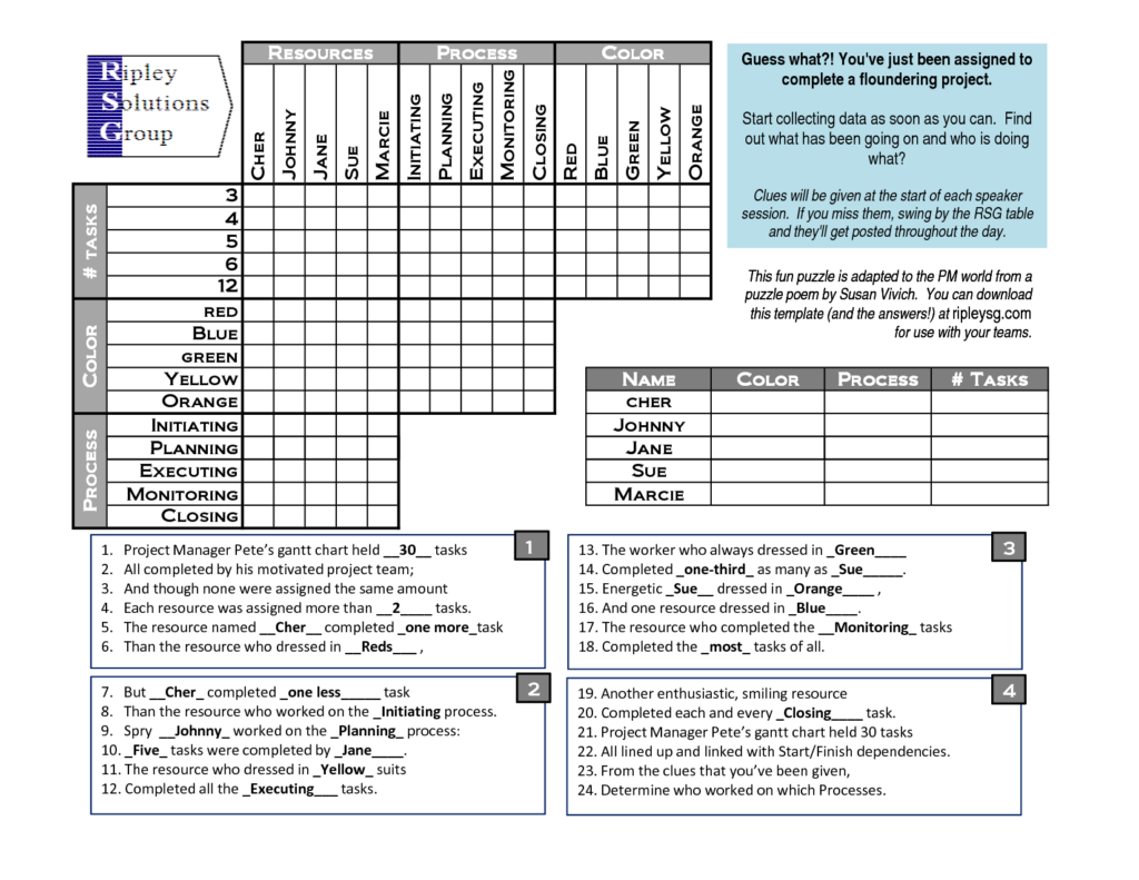 Easy Printable Logic Puzzles For Adults