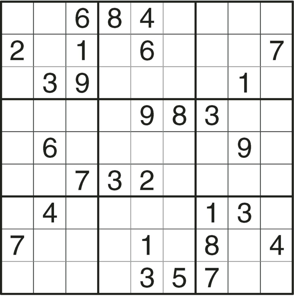 Easy Printable Sudoku Puzzles For Adults
