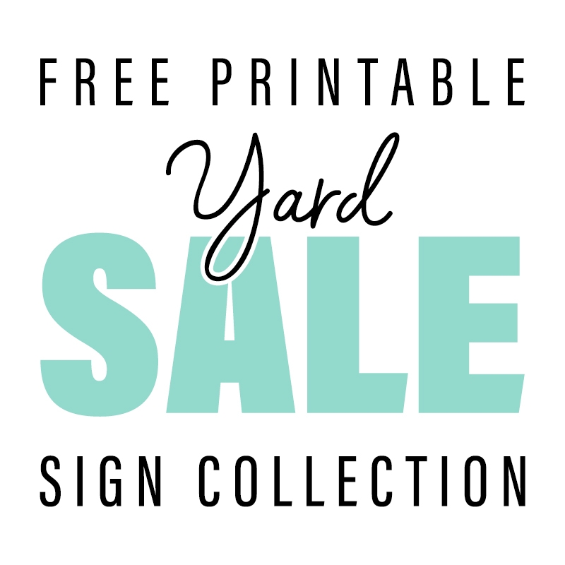 Editable Printable Yard Sale Signs