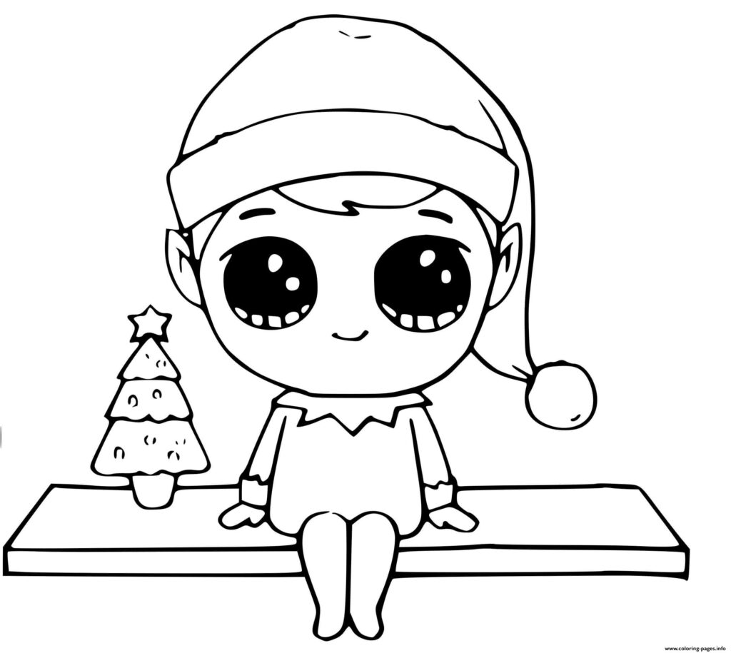 Elf On The Shelf Free Printable Coloring Pages