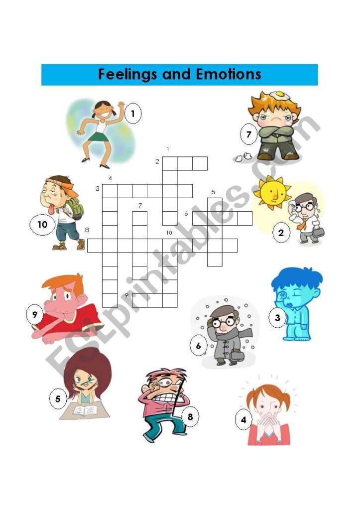 Feelings And Emotions Crossword Puzzle By Puzzles To Print Tpt NBKomputer