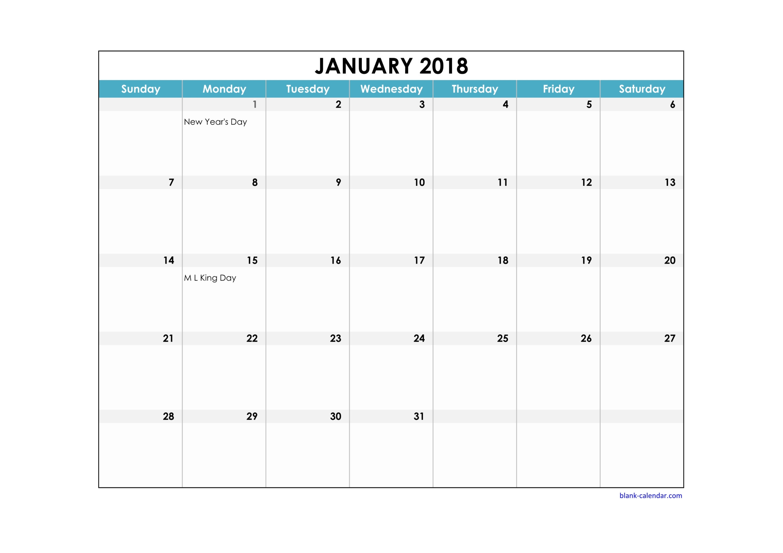 Fillable Calendar