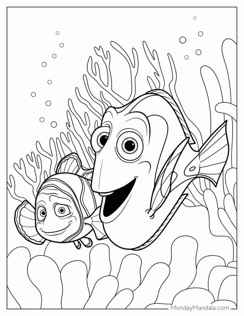 Finding Nemo Coloring Page Nemo