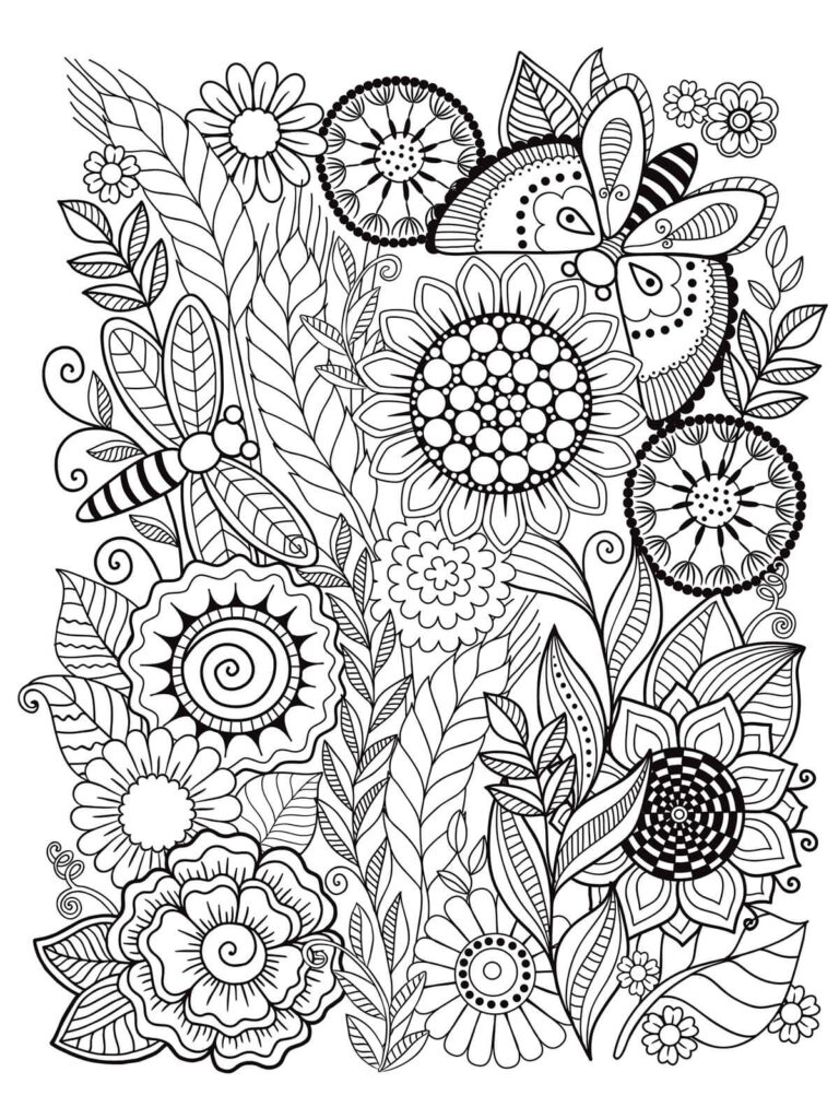 Flower Mindfulness 3 Coloring Page Free Printable Coloring Pages For Kids