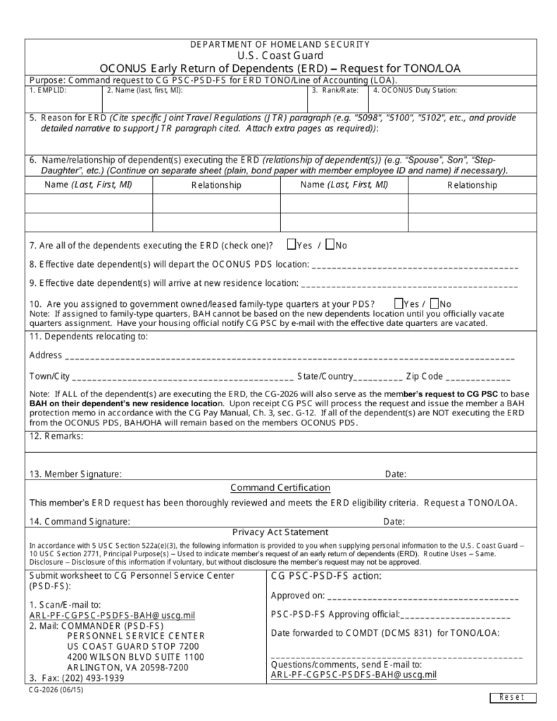 Form CG 2026 Fill Out Sign Online And Download Fillable PDF 