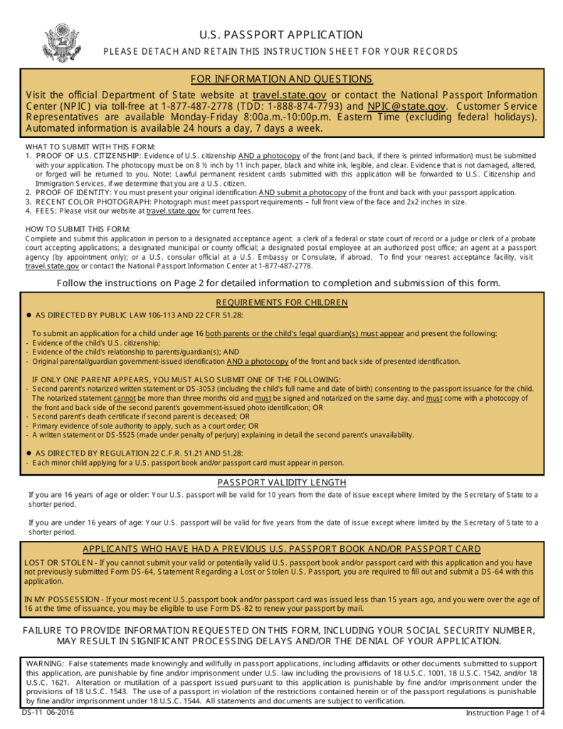 Form DS 11 Fill Out Sign Online And Download Printable PDF 