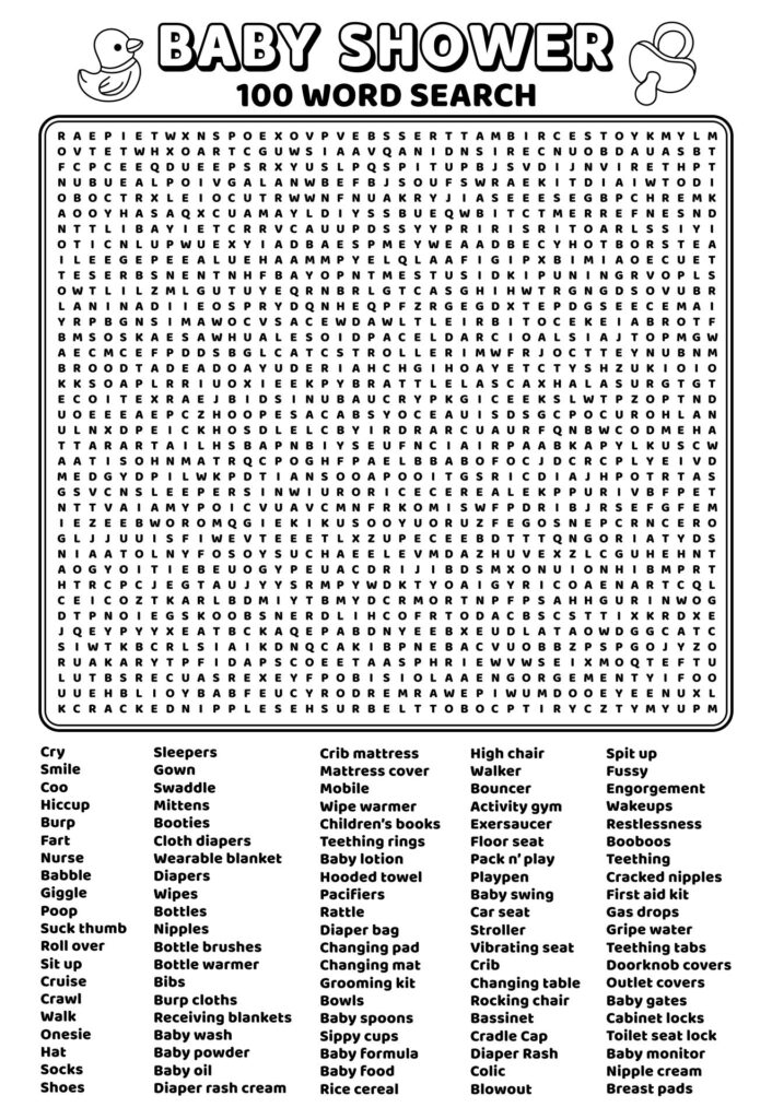 Free 100 Word Search Printables