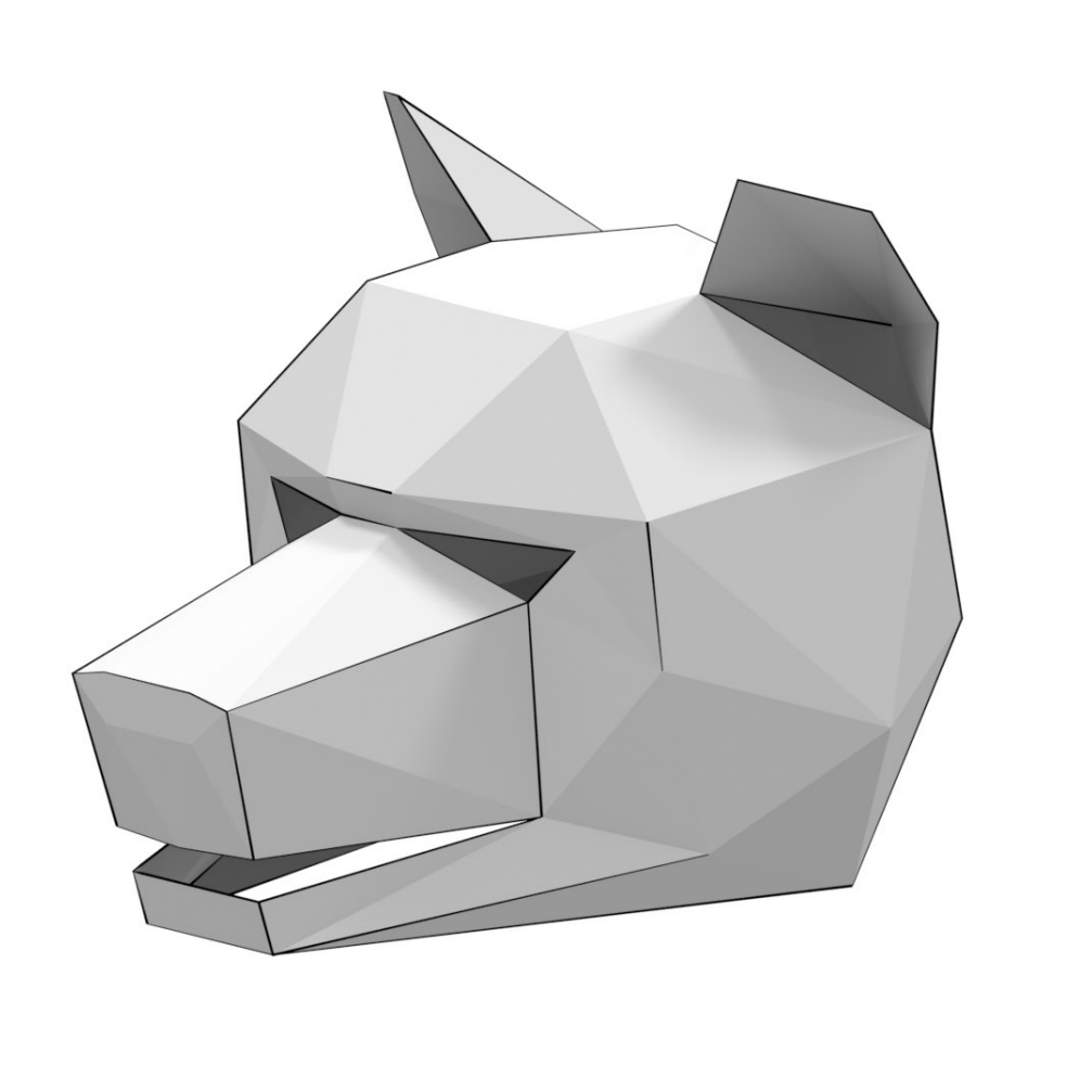 Free 3d Wolf Mask Template Printable Templates