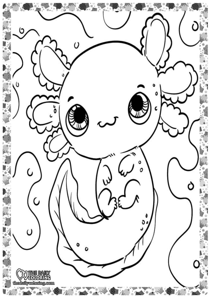 Free Axolotl Coloring Pages Download And Print Axolotl Coloring Pages 