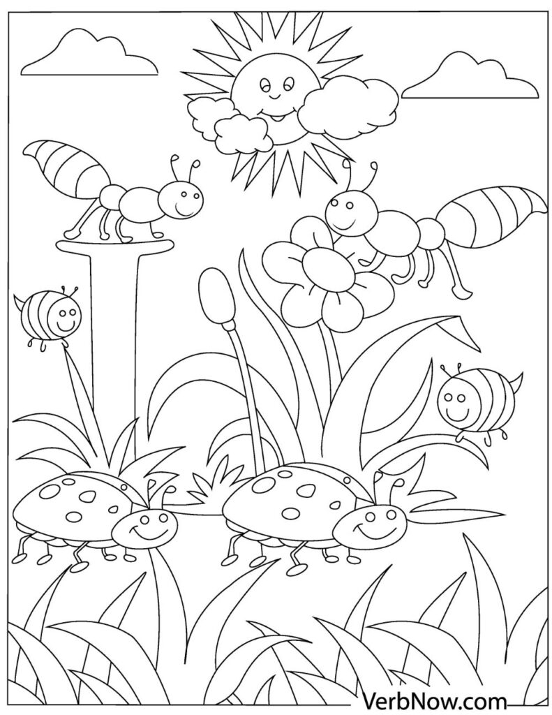 Free BUG Coloring Pages For Download Printable PDF VerbNow